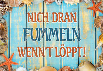 Postkarte mit Spruch: Finger weg, wenn's läuft!