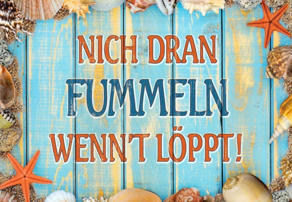 Postkarte mit Spruch: Finger weg, wenn's läuft!