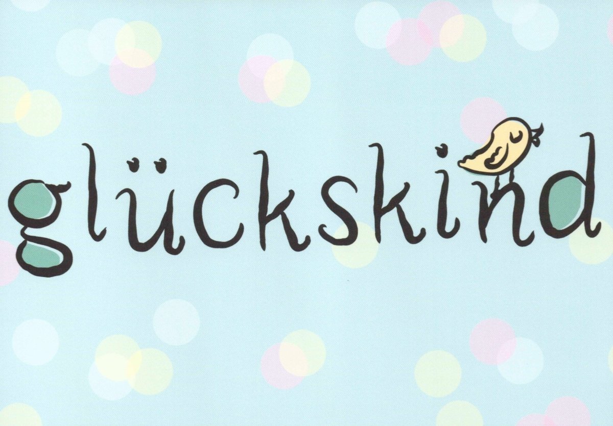 Postkarte mit Spruch für Glückskinder - Einzigartige Botschaft voller Freude und Optimismus