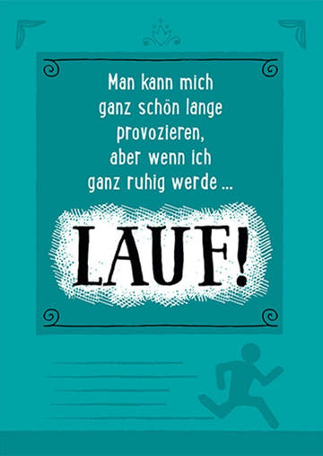 Postkarte mit Spruch - Geduldige Provokation für humorvolle Grüße