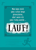 Postkarte mit Spruch - Geduldige Provokation für humorvolle Grüße