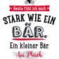 Postkarte mit Spruch - Heute bin ich stark wie ein Bär