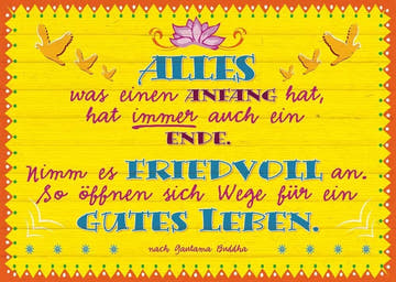 Postkarte mit Spruch: Jeder Anfang birgt eine neue Chance