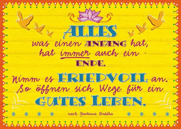 Postkarte mit Spruch: Jeder Anfang birgt eine neue Chance