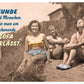 Postkarte mit Spruch: Lustiges Sofa - Wochenende - Retro Humor, Vintage Witz & Entspannung