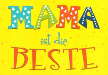 Postkarte mit Spruch: Mama, du bist einfach die Größte!