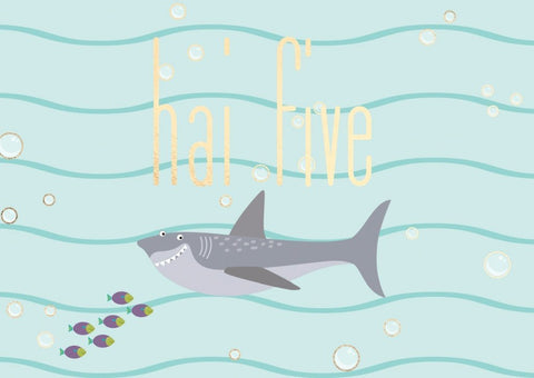 Postkarte mit witzigem Spruch: Hai Five für humorvolle Grüße