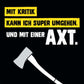 Postkarte mit witzigem Spruch: "Mit Kritik kann ich super umgehen" - Humorvolle Grüße für jede Gelegenheit