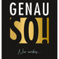 Postkarte modern schwarz gold mit Spruch Genau so nur anders stilvolle Postkarte für besondere Anlässe originelle Grußkarte