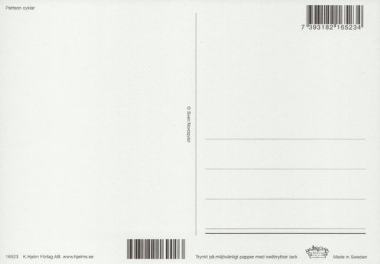 Postkarte Pettersson und Findus Fahrradtour