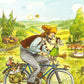 Postkarte Pettersson und Findus Fahrradtour