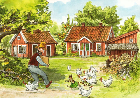 Postkarte Pettersson und Findus Pettson