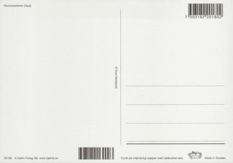 Postkarte Pettersson und Findus Pfannkuchen backen