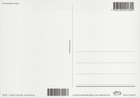 Postkarte Pettersson und Findus Pfannkuchen backen
