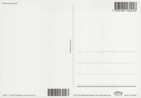 Postkarte Pettersson und Findus Plätzchen backen