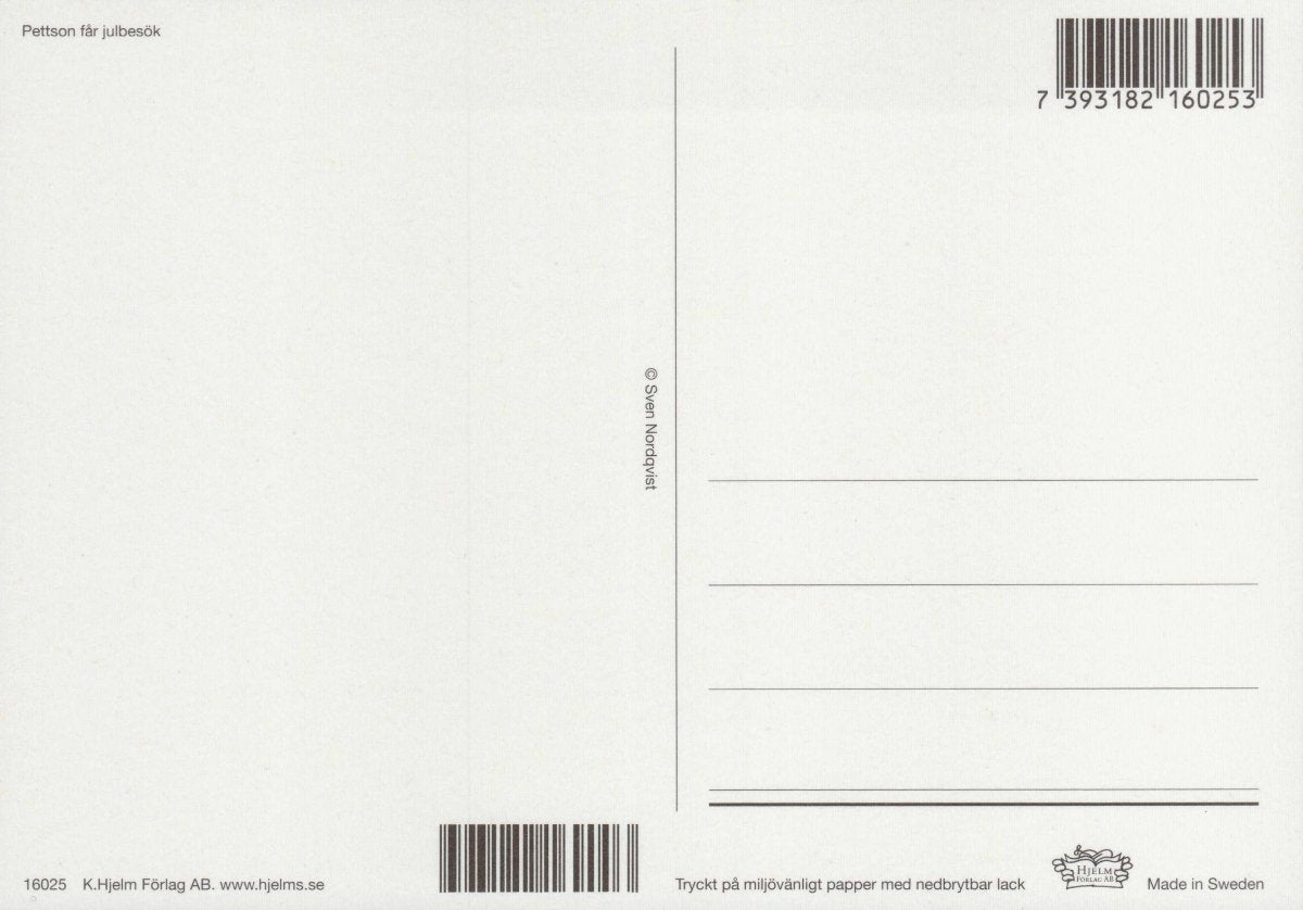 Postkarte Pettersson und Findus Plätzchen backen