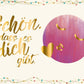 Postkarte Spruch - Herzliche Botschaft "Schön, dass es dich gibt" mit edler Folienprägung