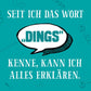 Postkarte Sprüche: Alles erklären mit dem Wort "Dings" – Humorvolle Botschaft für jede Gelegenheit