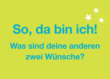 Postkarte Sprüche: Ankunftsgruß - So, da bin ich!
