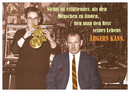 Postkarte Sprüche: Die Erfüllung im Finden des richtigen Menschen – humorvoll und einzigartig