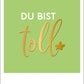 Postkarte Sprüche: Du bist großartig – Veredelt mit Goldfolie für besondere Botschaften