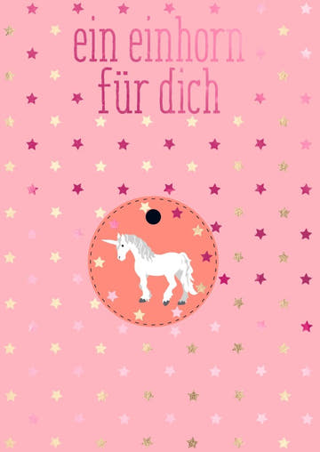 Postkarte Sprüche: Einhorn - Motiv für besondere Grüße