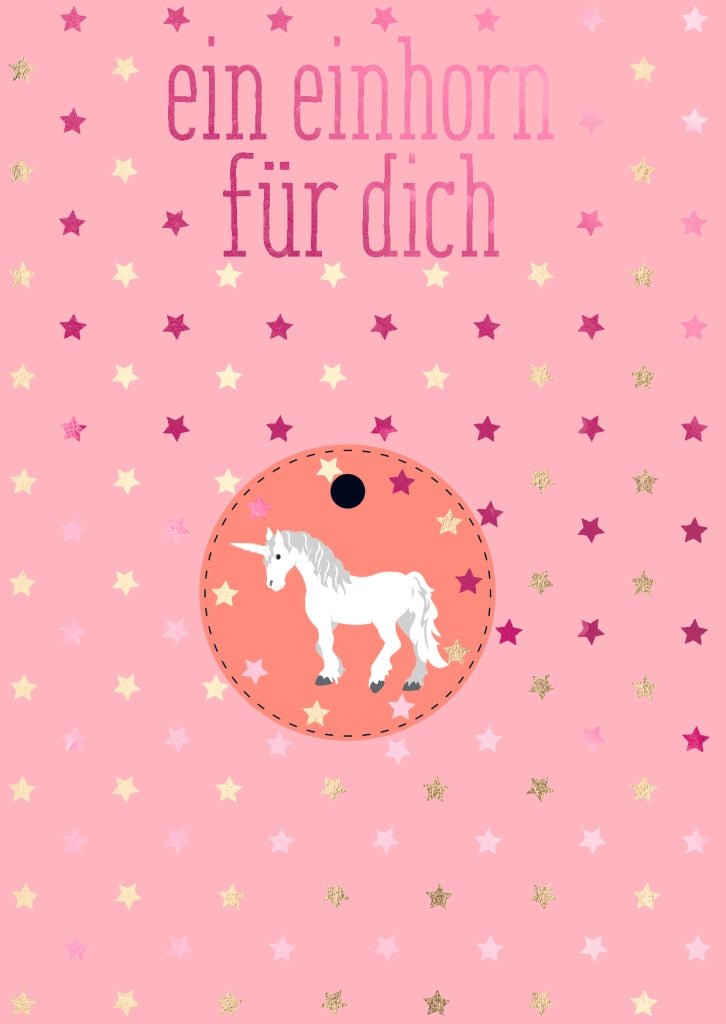 Postkarte Sprüche: Einhorn - Motiv für besondere Grüße
