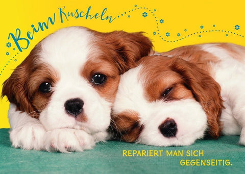 Postkarte Sprüche: Gemeinsam Kuscheln und Heilen - Ein liebevoller Gruß für besondere Momente