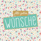 Postkarte Sprüche: Herzliche Wünsche mit zarten Blumen