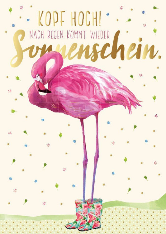 Postkarte Sprüche: Kopf Hoch! Nach Regen folgt Sonnenschein – Ein ermutigender Gruß für jede Gelegenheit
