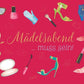 Postkarte Sprüche: Mädelsabend Glamour mit Schuhen, Kleidung & Schminke in Folienprägung