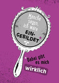 Postkarte Sprüche - Selbstironischer Humor in Lila, Witzig & Eingebildet