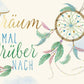 Postkarte Sprüche: Traumfänger mit Folienprägung – Träume drüber nach