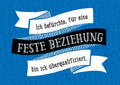 Postkarte Sprüche: Überqualifiziert für eine feste Beziehung - Humorvolle Botschaft