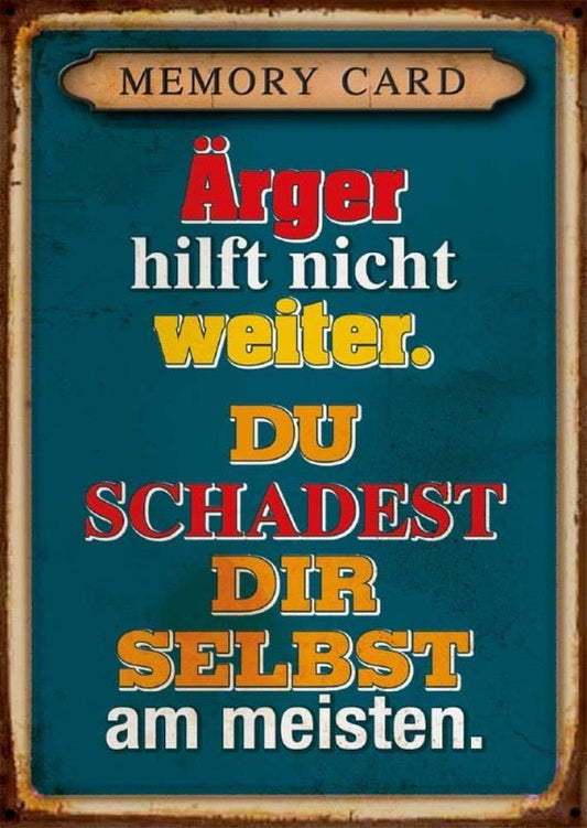 Postkarte - Sprüche: Vintage Weisheiten gegen Ärger – Stilvolle Geschenkidee mit inspirierenden Zitaten