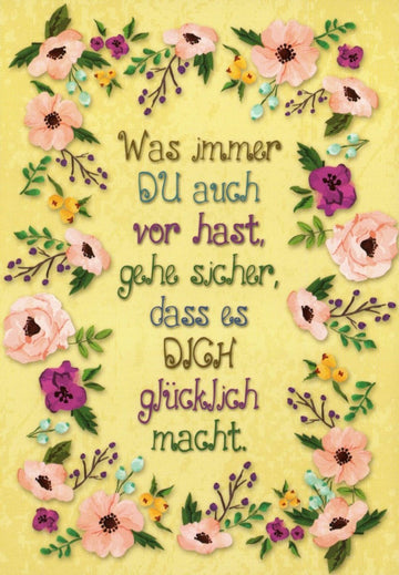Postkarte Sprüche: Was auch immer du planst, ...