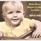 Postkarte zur Geburt - Humorvoller Spruch für Eltern, Vintage Sepia Design, Unruhige Nächte Thema