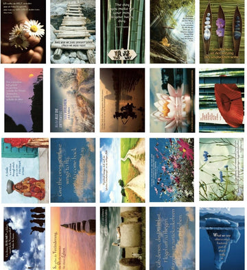 Postkarten - Sprüche Set - 20 inspirierende Lebensweisheiten für den Alltag - Hochwertige Drucke als Geschenk oder Motivation