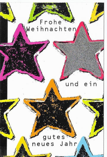 Premium Geschäftliche Weihnachtskarte mit edlen Sternen verziert