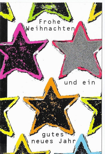 Premium Geschäftliche Weihnachtskarte mit edlen Sternen verziert