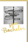 Prüfungsglückwunschkarte: Bachelor Erfolg feiern - Zukunft voller Mut & Freude mit Applaus-Motiv