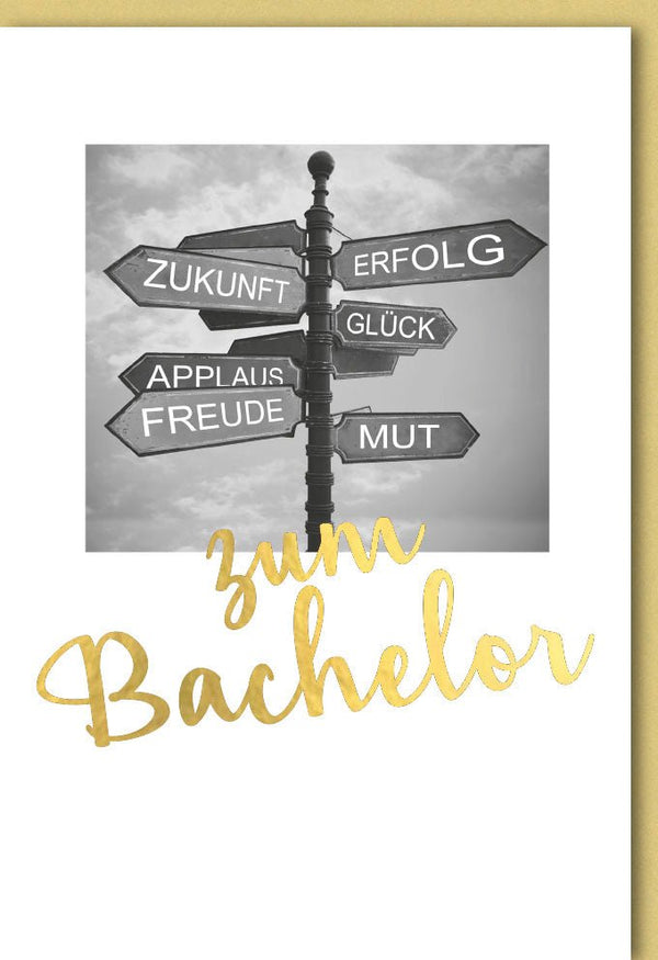Prüfungsglückwunschkarte: Bachelor Erfolg feiern - Zukunft voller Mut & Freude mit Applaus-Motiv