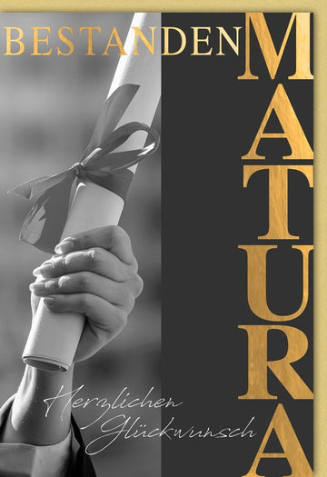 Prüfungsglückwunschkarte - Erfolgreich bestanden für Matura, Abitur, Studenten & Schüler