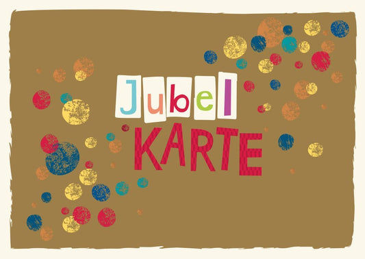 Prüfungsglückwunschkarte: Fröhliches Design mit bunten Kreisen für Schüler und Studenten