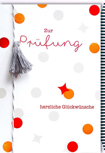 Prüfungsglückwunschkarte - Herzliche Gratulation zum Examenserfolg, Perfekt für Anerkennung und Glückwünsche