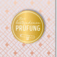 Prüfungsglückwunschkarte - Stilvolle Karte mit Goldakzenten für akademische Erfolge und Examenfeiern