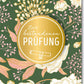 Prüfungsglückwunschkarte - Stilvolle Karte mit Goldakzenten und grünen Blüten zum Prüfungserfolg