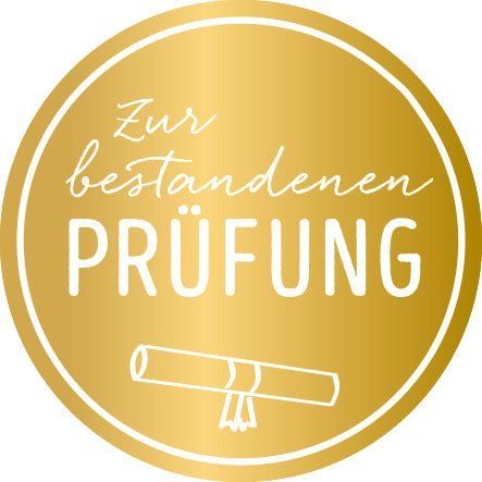 Prüfungskarte: Kreative Applikation mit Schaumstoff-Klebepad für erfolgreiche Absolventen
