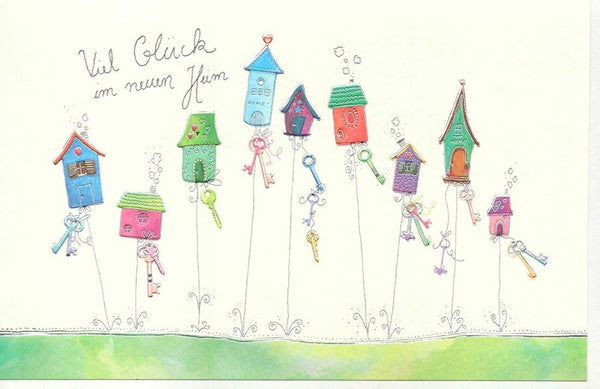 Richtfestkarte für das neue Heim auf edlem Premiumpapier veredelt