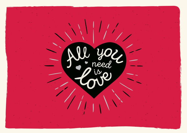 Romantische Grußkarte Liebe: Herzmotiv & 